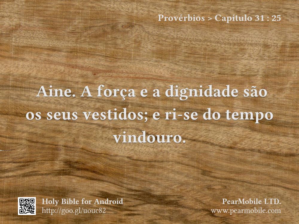 Provérbios, Capítulo 31:25